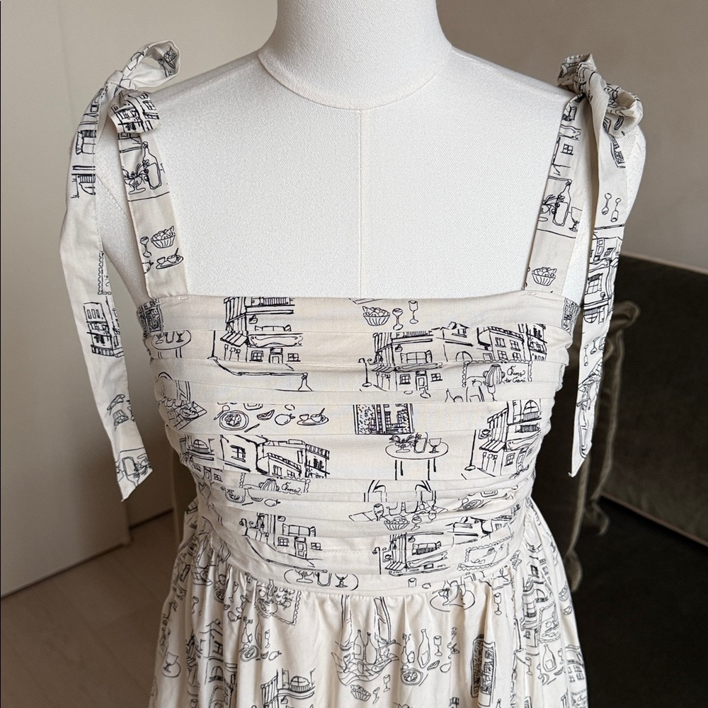 Abercrombie & Fitch Cheers to Capri Italy Printed Dress Midi Size XSP Petite - Picture 2 of 13